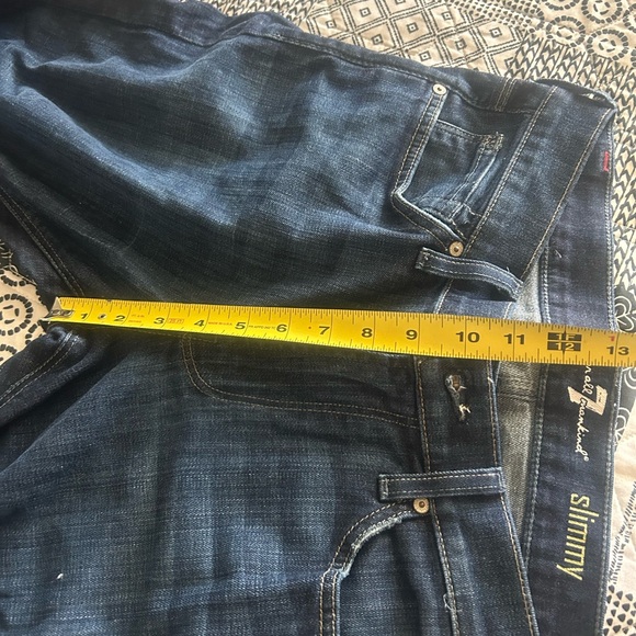 ✅Like NWOT 7 For All Mankind Straight Blue Jeans Classic Fit size 32, MENS - Picture 10 of 12